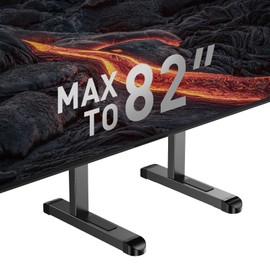 Perlegear Perlegear TV Stand Steel TV Legs for Most 37–82 Inch Flat or Curved TVs up to 110 lbs, Height Adjustable TV Feet Suitable for Soundbar, Universal Tabletop TV Stand Base Max VESA 800 x 500mm, PGTVS20
