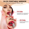 EYIWEITING Oval Mini Portable Metal Folding Mirror, Beautiful and Elegant,