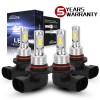AUIMSOCO 9006 9005 LED Headlight KIT Combo Bulbs High Low