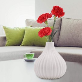 Small Vase Vases, Decorative Vases Modern Ceramic Vase, Flower Vases for Room Home(Small White, 10.8 * 9.8 * 2)