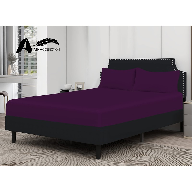 A ATH COLLECTION Egyptian Cotton Fitted Sheet 25 CM Extra