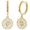 trendor 15921 Women's Earrings Flower of Life 925 Silver Gold-Plated