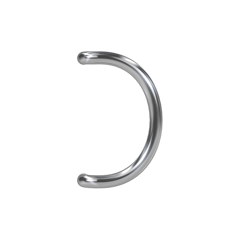 BASI U-shaped push handle, semi-circular, door fitting outside, stainless steel,