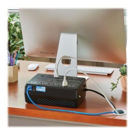 Tripp Lite Series Cloud-Connected 750VA UPS Battery Backup and Surge Protector, Remote Management & Monitoring, 450W, 12 Outlets, AVR, Small UPS, 5ft Cord, 3-Year Warranty (AVR750UNC)