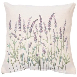textile idea Cushion Cover 45 x 45 cm Tapestry, Decorative Cushion with Motif, Cushion Cover, Decorative Cushion, Sofa Cushion – Scented Lavender, Pack of 1