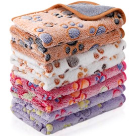 Reginary 4 Pcs Waterproof Guinea Pig Blankets Washable Small Animal Fleece Bedding Absorbent Guinea Pig Cage Liners Reusable Pet Pee Pad Sleep Mat for Hamster Ferret