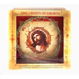 The Three Arches Crown of Thorns Wreath, Religious Art, Bright, Thorns, 7.5" Diameter, Religious Holidays