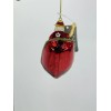 Raz Import Santa in Speedboat Christmas Figurine Glass Ornament 5"