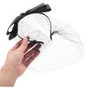 Baluue Elegant Black Bow Headband with Mesh Veil for Women