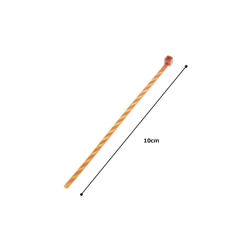 パンドウイット ストライプナイロン結束バンド 茶/黄 幅2.5mm 長さ99mm 50本入り PLT1M-L1-4