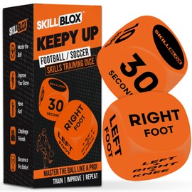 SKILL BLOX Football Keepy Up Training Dice (2 pcs) - Football Gifts - Soccer Football Skills. Football Gifts for Boys and Football Gifts for Girls. Teenage Boys or Girls. Birthday Gift