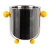 Creative Co-Op, Silver Stainless Steel Ice Bucket with Ball Handles