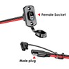 Jienk 2PCS 1FT 12AWG Socket Sidewall Port SAE Connector, Weatherproof