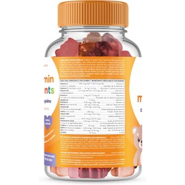 Kids Sugar-Free Multivitamin Gummies – 120 Count. Strawberry, Passionfruit, Peach & Cherry Flavors. Vegan, Non-GMO, Gluten-Free