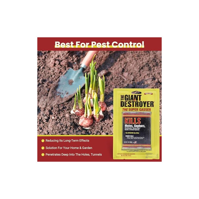 Giant Destroyer Smoke Bomb Gasser – Rodent & for Gophers,