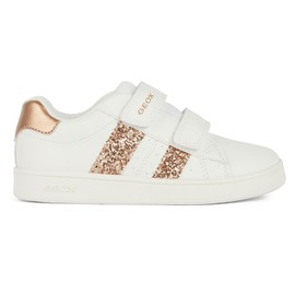 Geox Girls' J Eclyper Girl A Trainers, White rose gold