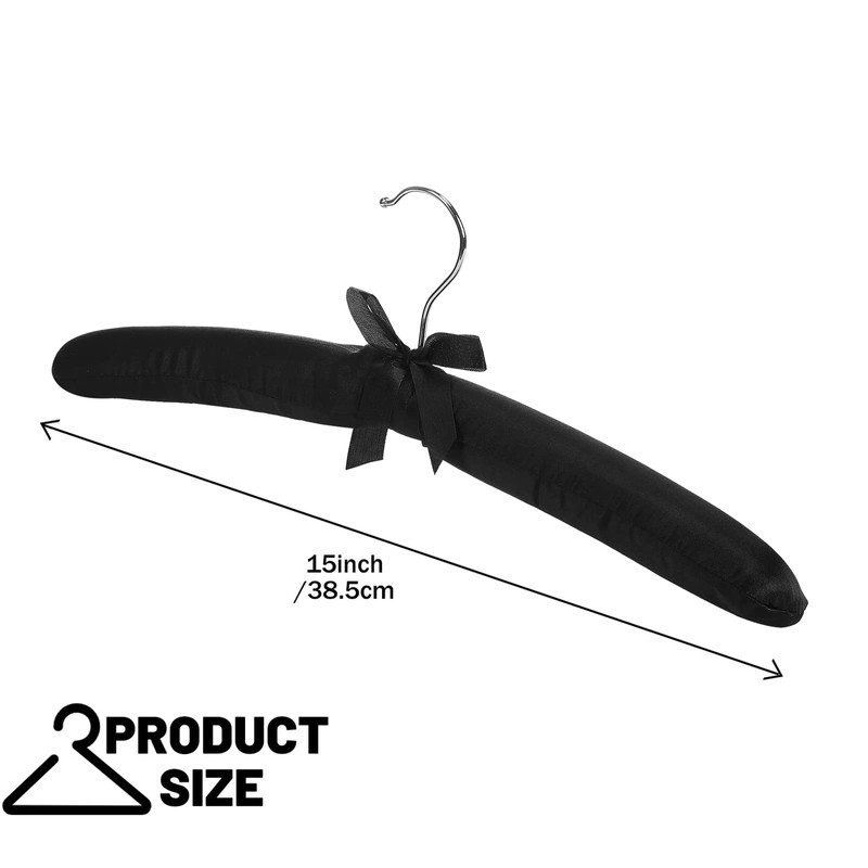 Jetec 24 Pieces Satin Padded Hangers with 360° Swiveling Hook