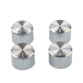 Universal-Gasreglerknöpfe für Herd und Herd, silberfarben, 4 Stück