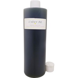 Usher - Type For Men Scented Body Oil Fragrance [Flip Cap - Dark Green - 16 oz.] - ID#25006