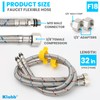 Klabb 32-Inch Stainless Steel Braided Faucet Supply Line, 3/8" Compression