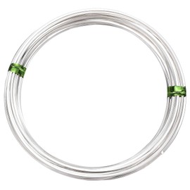 PATIKIL Soft Brass Wire, 1 Roll 20Ga/0.8x0.8mm 5m/16.4ft Bendable Silver Plated Square Craft Wire for Jewelry Making Earring Beading Wrapping,Silver