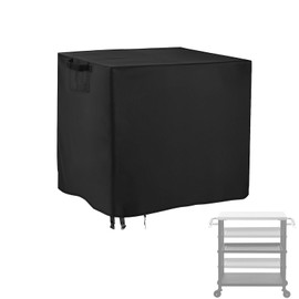 Jungda Outdoor Dining Cart Cover for Feasto 34 Inch Three-Shelf Movable Food Prep and Work Cart Table,Waterproof Outdoor Grill Cart Cover Pizza Oven Table Cover - 34 X 17 X 32 Inch