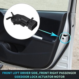 X AUTOHAUX Replacement Front Left Driver Right Passenger Side Power Door Lock Actuator Motor for Toyota Tundra 00-06 Door Latch Actuator Assembly Replace No.691200C010/691100C010 Black 1 Pair