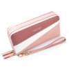 Cartera para Mujer de Cuero PU, Billetera de Gran Capacidad,