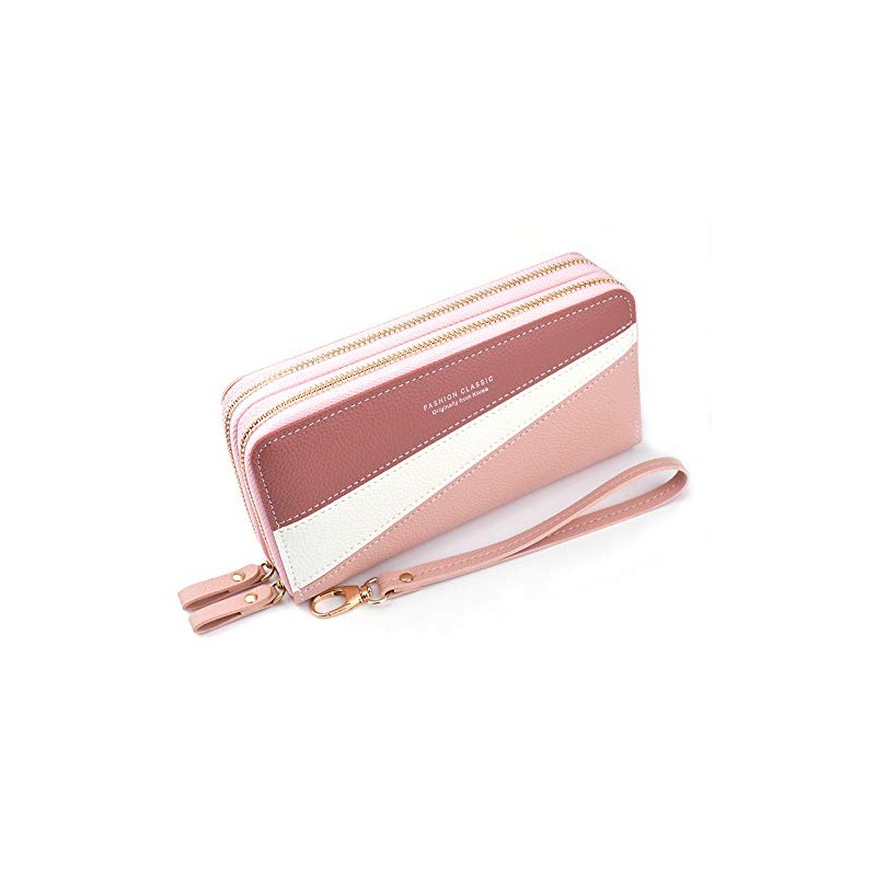 Cartera para Mujer de Cuero PU, Billetera de Gran Capacidad,