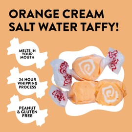 Taffy Town Saltwater Taffy, Orange Cream, 2.5Lb