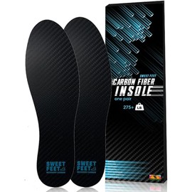 Carbon Fiber Insoles (1 Pair) for Foot Fractures, Hallux Rigidus - Rigid Shoe Inserts for Sports, Hiking, Basketball, Running - Post Op Shoe Alternative (10.63"| 10.5 Mens |12.5 Womens)