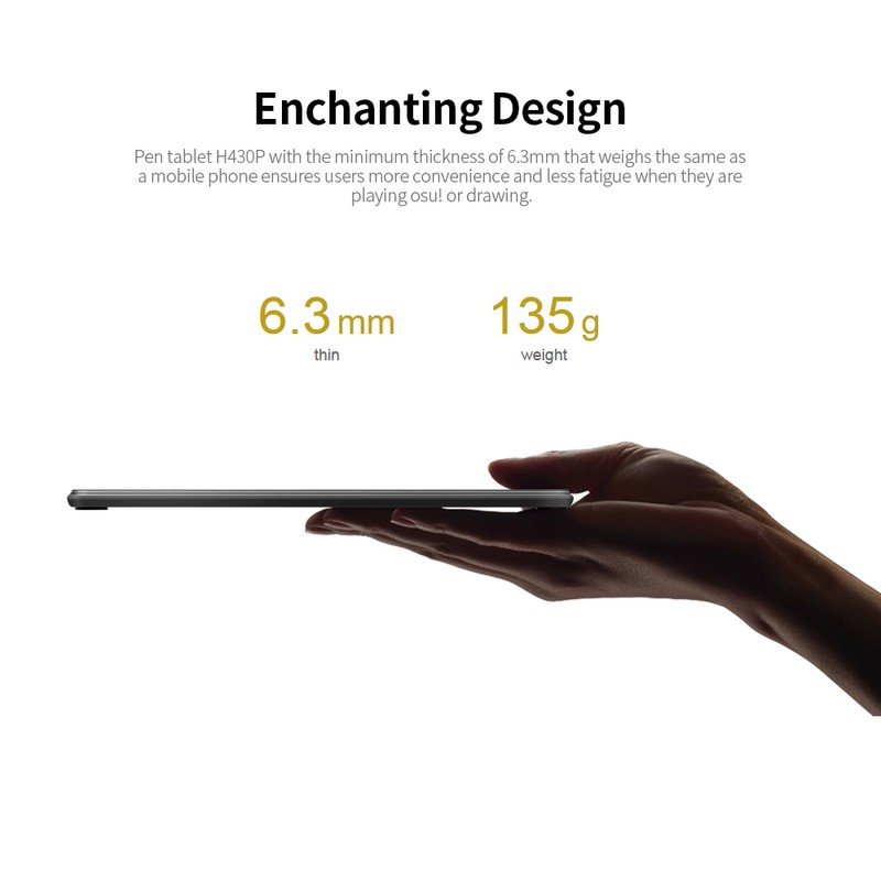 Huion H430P Graphics Tablet Drawing Tablet with 4096 Levels Pressure