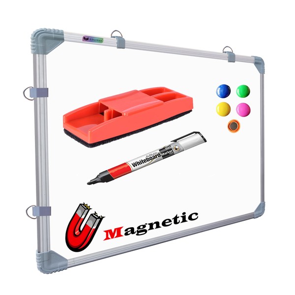 Eduway (Magnetic) 1.5X2 Feet White Board with (Marker, Duster and
