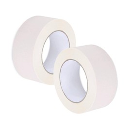 ChasCoCo Masking Tape, Set of 2, Duct Tape, Colorful Masking Tape, Solid Color, Paper Tape, for Crafts, Painting, Cureing, DIY, 0.6 x 5.1 ft (15 mm x 13 m), White