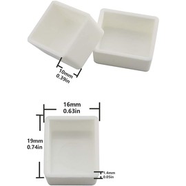 Longdex Watercolor Half Pan 50PCS White Plastic Empty Half Pans for Watercolour Paint Gouache Plastic Artists Palette