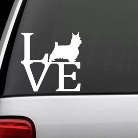 Bluegrass Decals WESTIE TERRIER LOVE Silky Decal Sticker for Car Truck SUV Laptop Mirror B1083