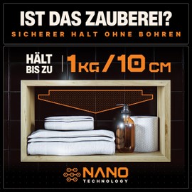 BAURIX BAURIX? Nano-Tape Doppelseitig [4m] I Doppelseitiges Klebeband Extra Stark I Waschbares Alien Silikon Nano-Klebeband Transparent