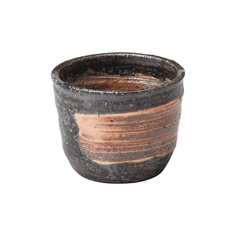 Marui Pottery MR-3-3166 Shigaraki Ware Hechimon Guinomi Rough Brush