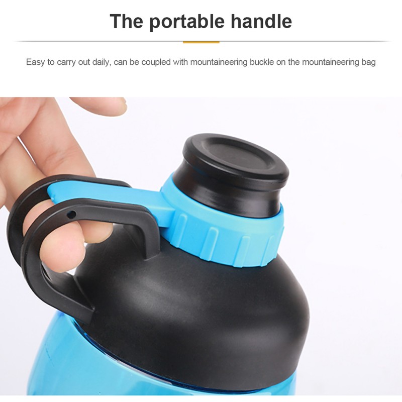 2000ML 64oz Sports Plastic Water Bottle Handgrip Space Sports for