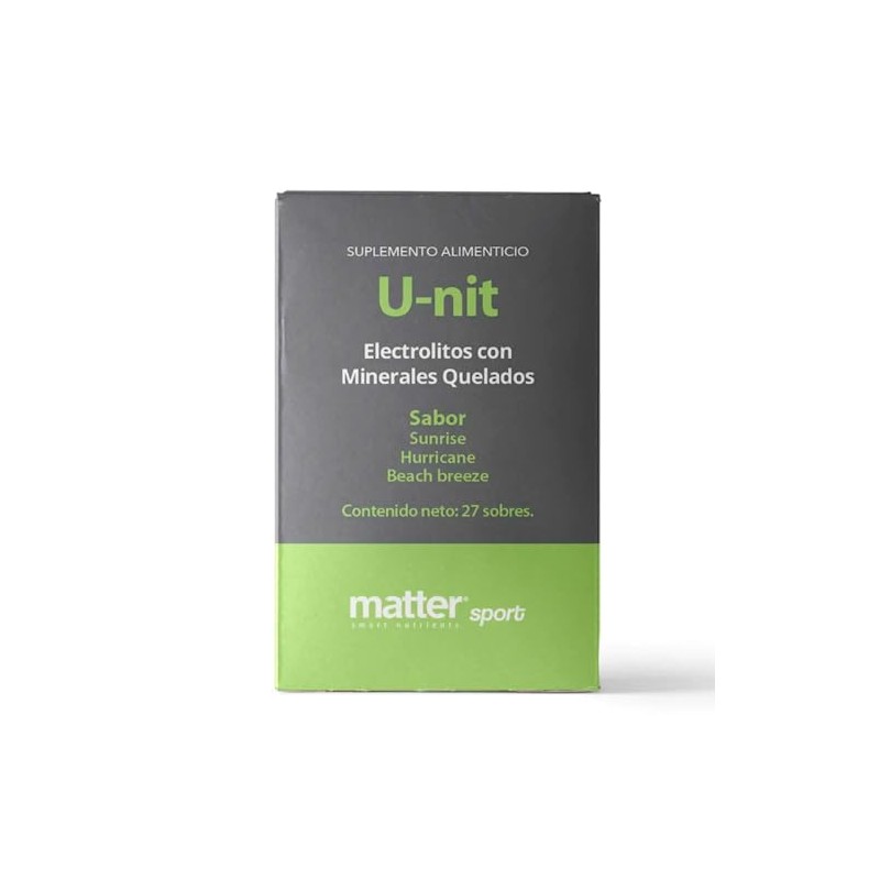 MATTER SMART NUTRIENTS | U-nit Electrolitos con Minerales Quelados |