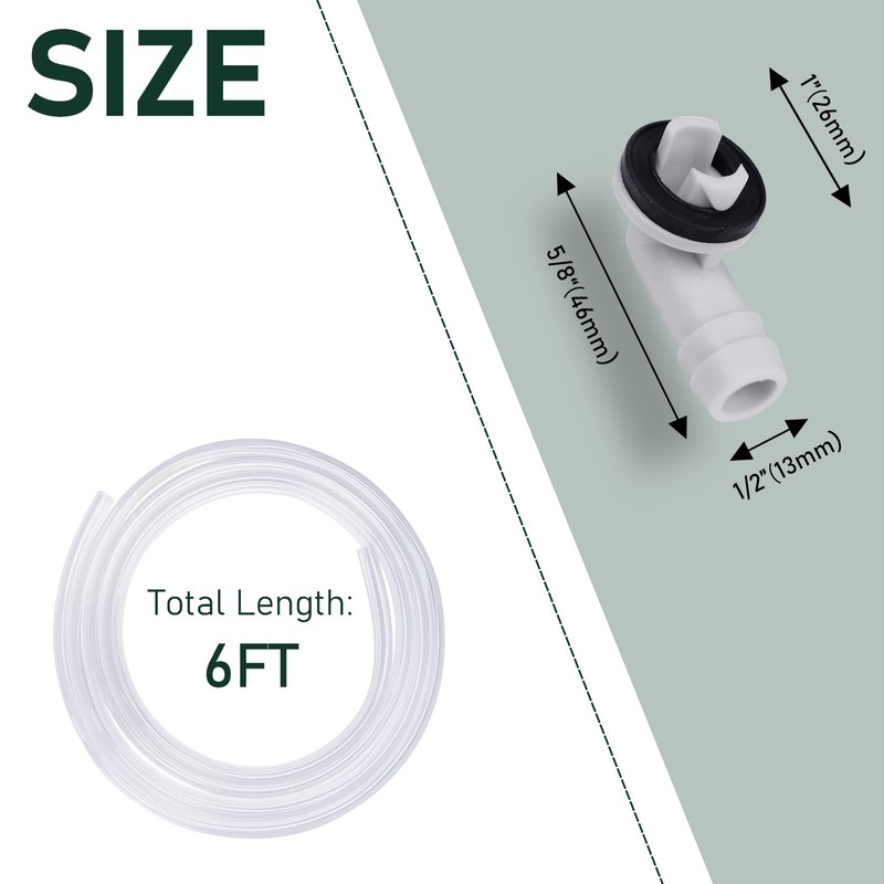 Flehomo Air Conditioner Drain Kit, 6 Feet PVC Clear Vinyl