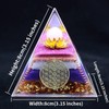 Orgonite 7 Chakra Pyramid Flower of Life Lotus Large Pyramid,Healing