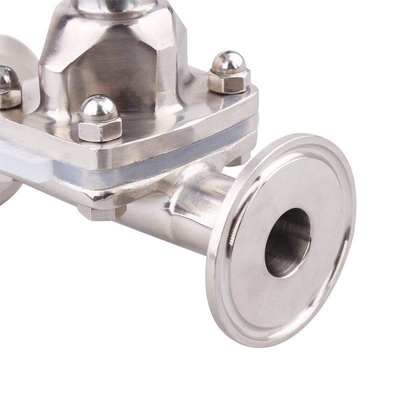 DERNORD Sanitary Diaphragm Valve Silicone Seal Stainless Steel 316L, 1.5”