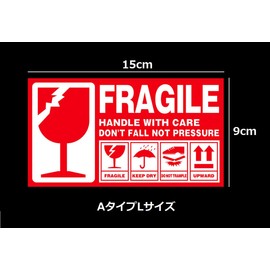 IPPON Fragile Packaging Labels, Fragile Stickers, Fragile Fragile Fragile Cracking Objects, No Need to Keep Dry Handling Caution, Seal, Packing Tags, Product Shipping P06 (A: 5.9 x 3.5 inches (15 x 9