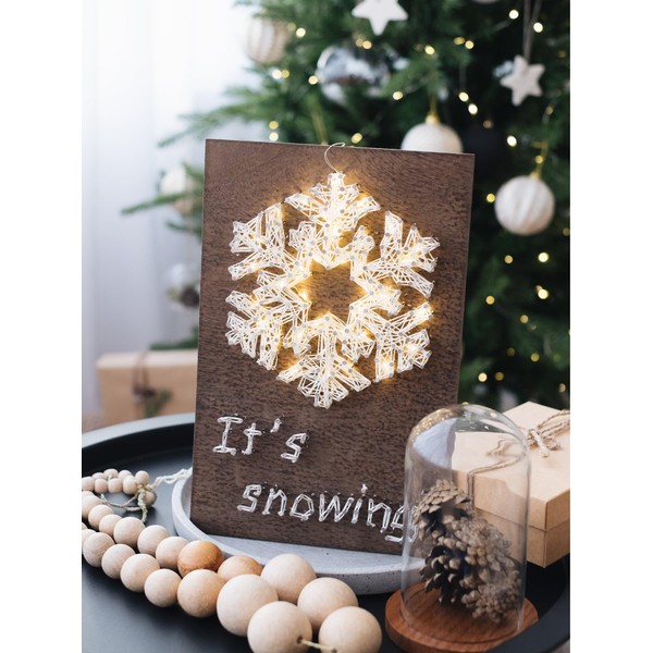 Wizardi Abris Creative Kit/String Art Snowflake ABC-015
