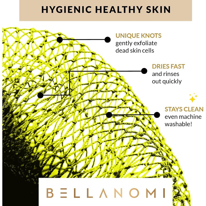 Esponja Exfoliante Bellanomi 114 cm – Lujosa, Secado Rápido y