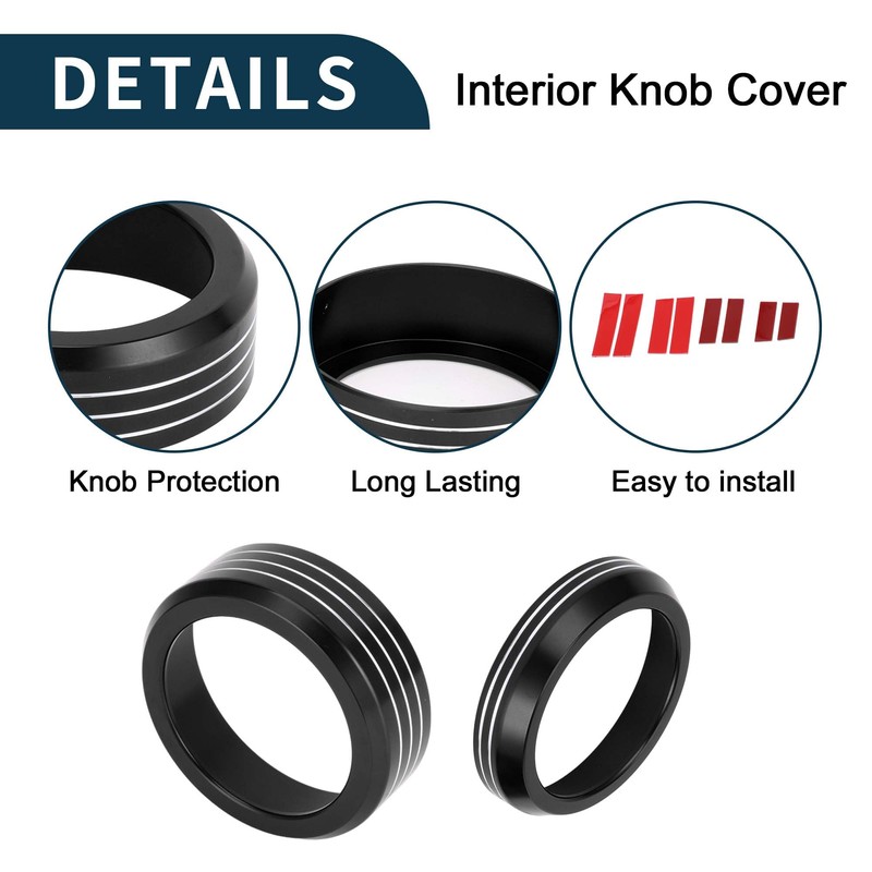 TUCKBOLD Media Volume Gear Shift Control Switch Knob Cover Ring