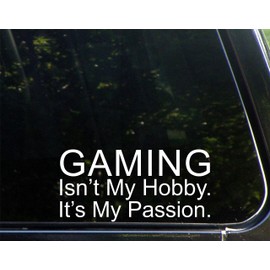 Sweet Tea Decals Gaming Isn't My Hobby. It's My Passion. - 7 3/4" x 3 3/4" - Vinyl Die Cut Decal/Bumper Sticker for Windows, Trucks, Cars, Laptops, Macbooks, Etc.