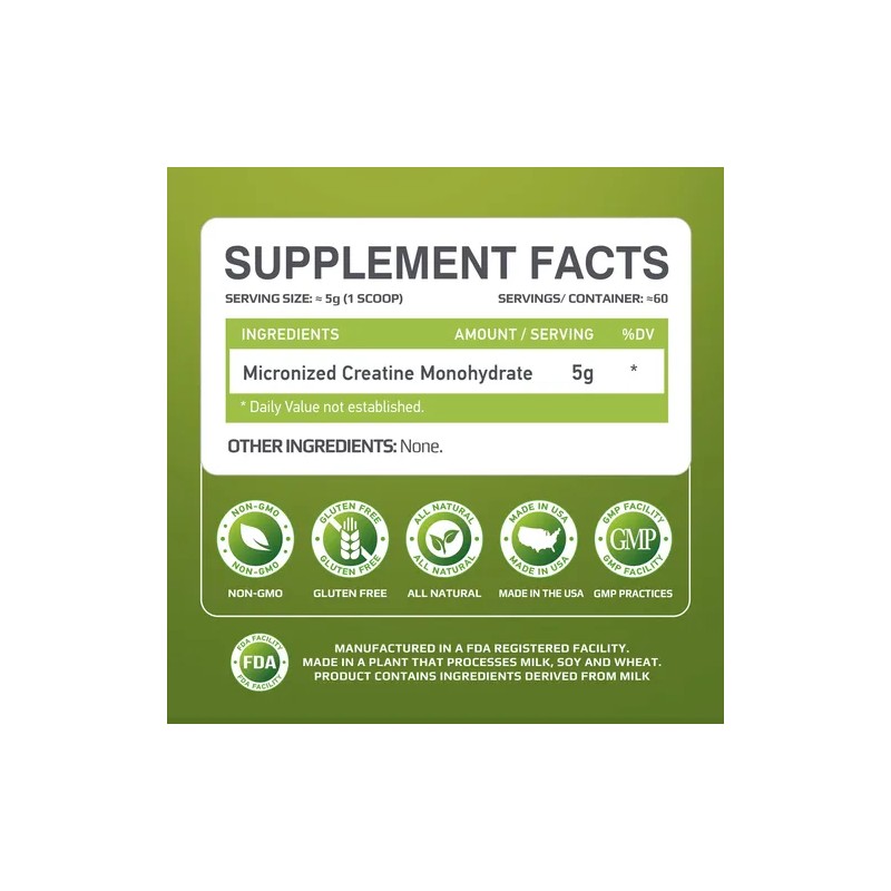 Mfl Creatine Monohydrate Micronizada 5 G Por Porción