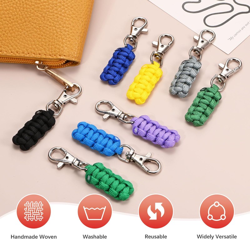 TIXIPEM Paracord Zipper Pulls [4PCS] - Paracord Lanyard Keychain Use